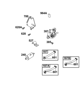 Fuel Supply Group Diagram and Parts List for 385777-0137-B5 200000 - 399999 Briggs and Stratton Engine